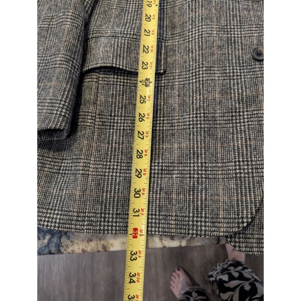 Jos A Bank Camel Hair Glen Plaid Sport Coat Blazer Jacket Brown Tan Men's 38r